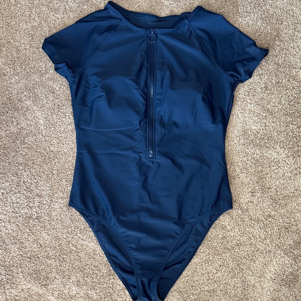 Navy Blue Kids One Piece Swimsuit